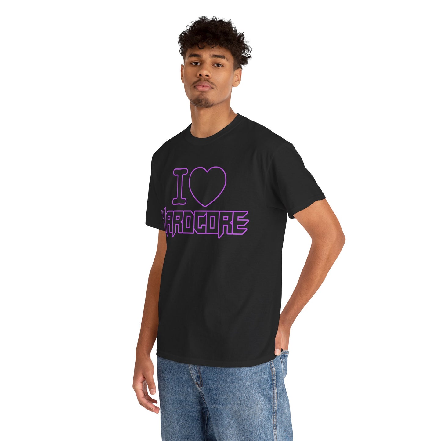 I Love Hardcore Unisex T-Shirt | Edgy Graphic Tee, Music Lover Shirt, Festival Wear, Gothic Casual, Streetwear