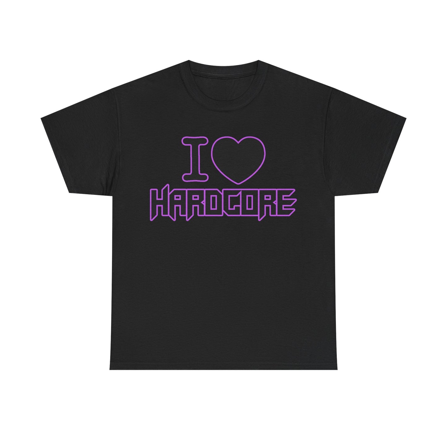 I Love Hardcore Unisex T-Shirt | Edgy Graphic Tee, Music Lover Shirt, Festival Wear, Gothic Casual, Streetwear
